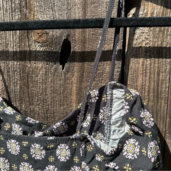 NWT Free People Center of Attention Black White Yellow Minidress - Picture 9 of 14